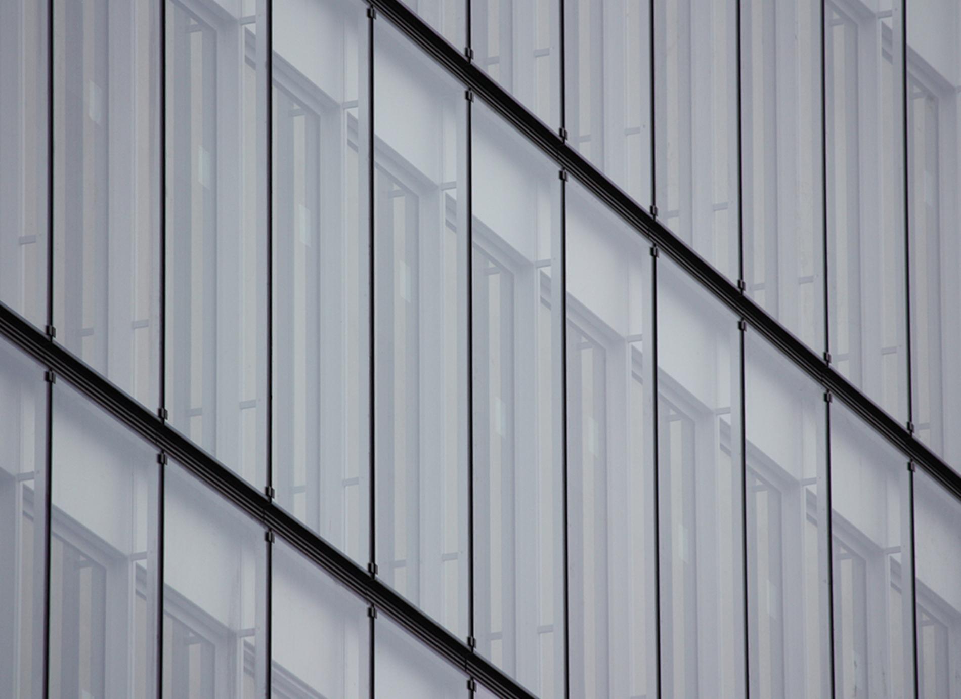 Façade double peau de l'immeuble Le Cristallin à Boulogne-Billancourt. © T/E/S/S Façade double peau de l'immeuble du Cristallin à Boulogne-Billancourt.