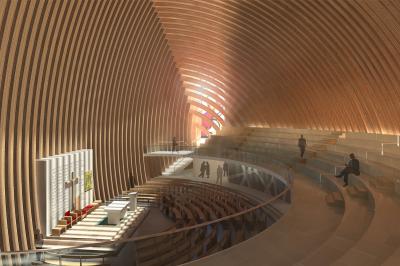 Inside the new cathedral.