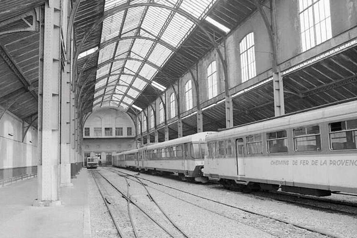 La gare du Sud de Nice en exploitation.