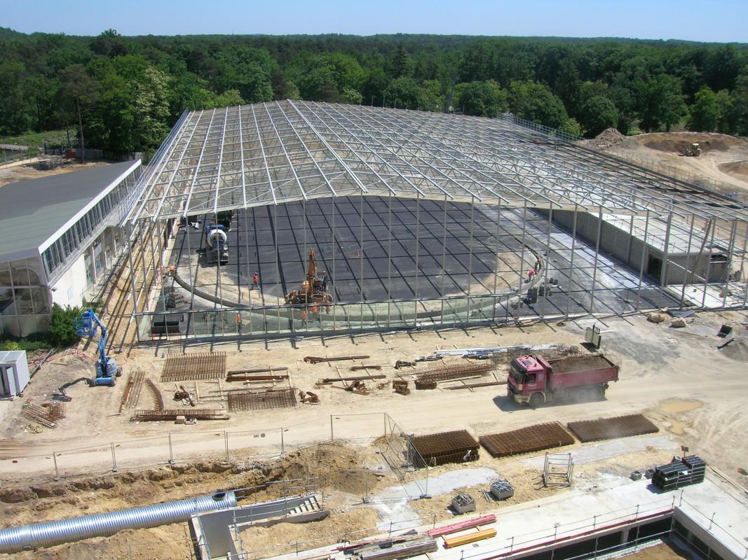 Halle athlétisme en chantier.