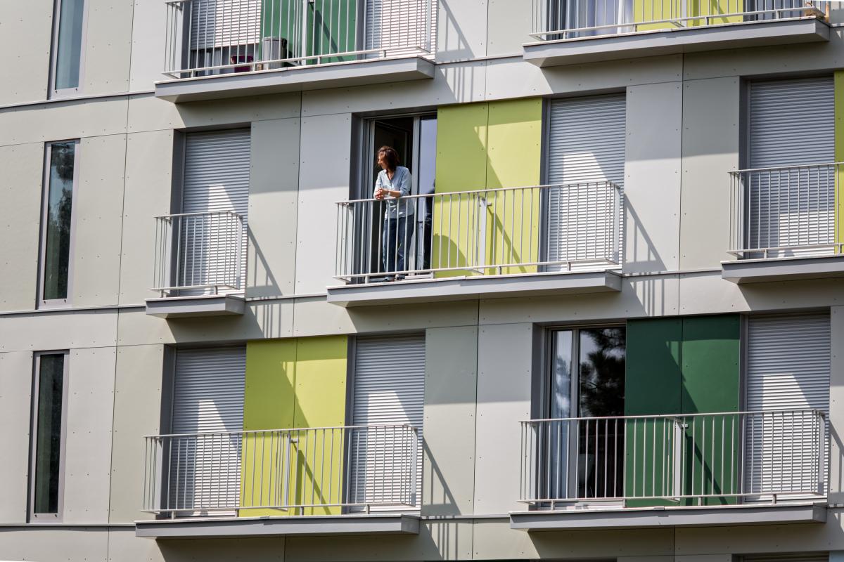 Balcon de la nouvelle façade.