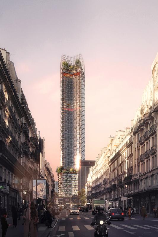 Vue de la rue de Rennes. Crédit image : Nouvelle AOM, Luxigon